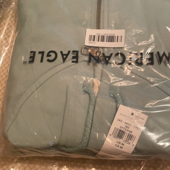 NWT AE Oversized Zip-Up Hoodie MEDUIM COLOR GREEN - Picture 5 of 9